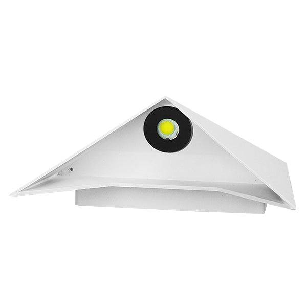 GloboStar® 96503 LED Φωτιστικό Τοίχου Απλίκα STEALTH Αρχιτεκτονικού Φωτισμού Λευκό Αδιάβροχο IP65 10 Watt CREE 1200lm 60° 230V Ψυχρό Λευκό Μ17 x Π7.5 x Υ17cm - ledmania.gr