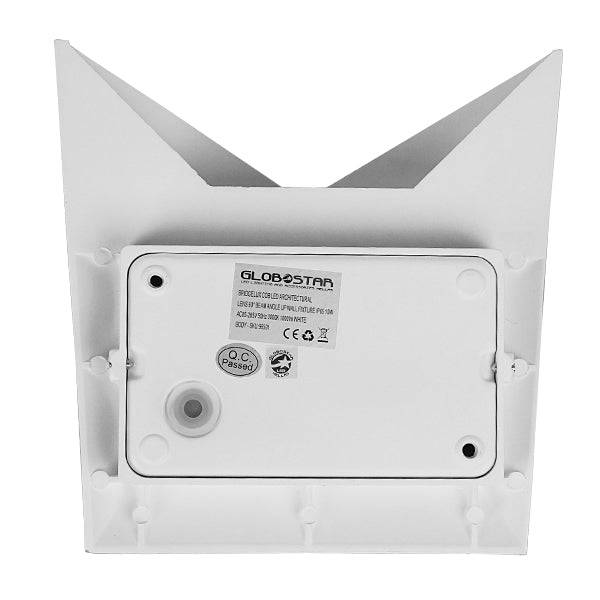 GloboStar® 96503 LED Φωτιστικό Τοίχου Απλίκα STEALTH Αρχιτεκτονικού Φωτισμού Λευκό Αδιάβροχο IP65 10 Watt CREE 1200lm 60° 230V Ψυχρό Λευκό Μ17 x Π7.5 x Υ17cm - ledmania.gr