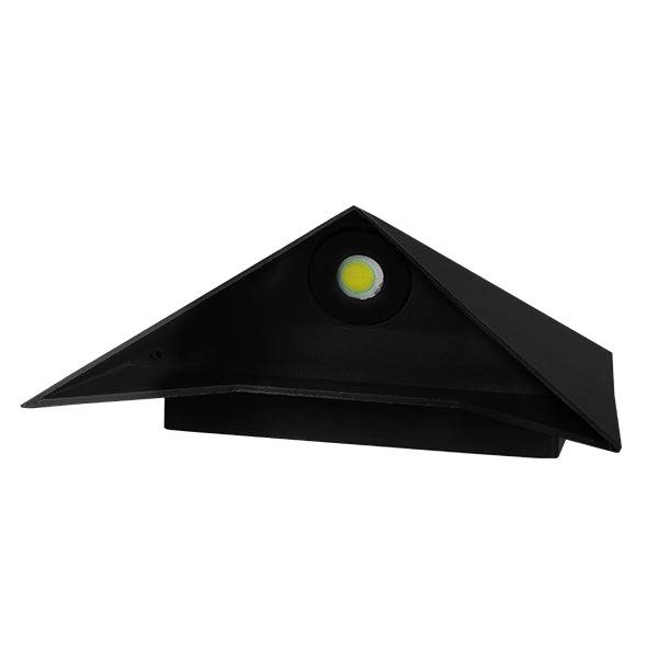 GloboStar® 96506 LED Φωτιστικό Τοίχου Απλίκα STEALTH Αρχιτεκτονικού Φωτισμού Μαύρο Αδιάβροχο IP65 10 Watt CREE 1200lm 60° 230V Ψυχρό Λευκό Μ17 x Π7.5 x Υ17cm - ledmania.gr