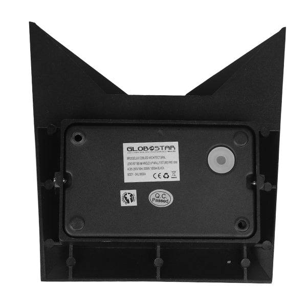 GloboStar® 96506 LED Φωτιστικό Τοίχου Απλίκα STEALTH Αρχιτεκτονικού Φωτισμού Μαύρο Αδιάβροχο IP65 10 Watt CREE 1200lm 60° 230V Ψυχρό Λευκό Μ17 x Π7.5 x Υ17cm - ledmania.gr