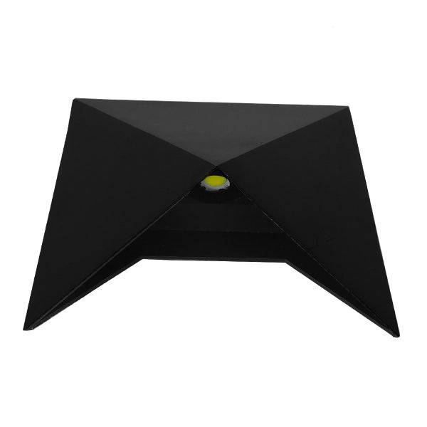 GloboStar® 96506 LED Φωτιστικό Τοίχου Απλίκα STEALTH Αρχιτεκτονικού Φωτισμού Μαύρο Αδιάβροχο IP65 10 Watt CREE 1200lm 60° 230V Ψυχρό Λευκό Μ17 x Π7.5 x Υ17cm - ledmania.gr