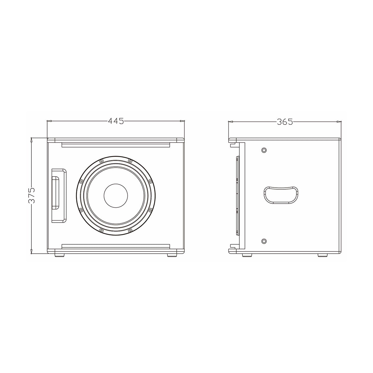 GloboStar® FDB ES110SA 98006 Παθητικό Ηχείο Εγκαταστάσεων Subwoofer - Facilities Subwoofer Δαπέδου 300W (600W Peak) IP20 Μαύρο Μ44.5 x Π36.5 x Υ37.5cm - ledmania.gr
