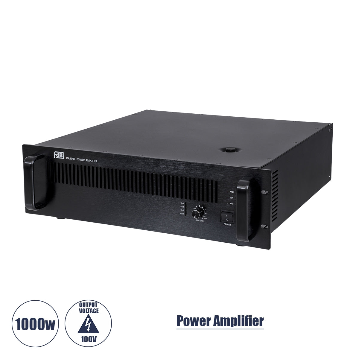 GloboStar® FDB CA1000 98016 Power Amplifier - Επαγγελματικός Ενισχυτής Ηχείων Εγκαταστάσεων 100V - Frequency Response 60Hz-20Khz - AC 220V/50-60Hz - 1000W/4Ω - IP20 - Μαύρο - Μ48.5 x Π45.5 x Υ13.2cm - ledmania.gr
