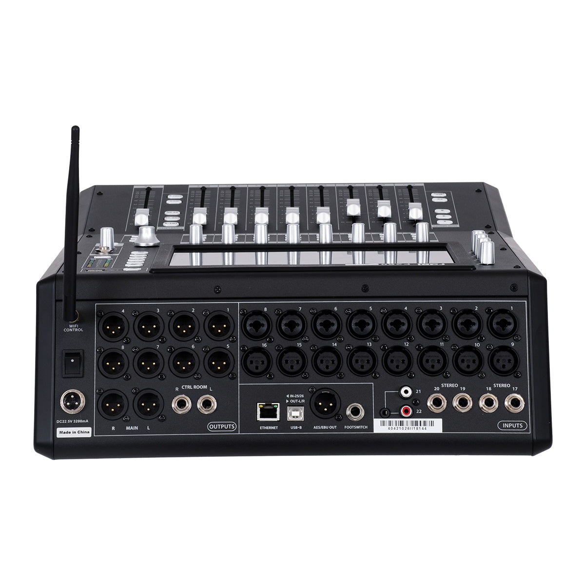 GloboStar® FDB F260 98023 Multifunctional Digital Mixer Audio Console 24Ch - Επαγγελματική Ψηφιακή Κονσόλα Ήχου 16Ch Audio In / 8Ch Audio Out / 8Ch BUS Out - Οθόνη Αφής 10" HD - Wifi Smart System - UDP - AC 220V/50-60Hz - IP20 - Μαύρο - Μ38 x Π49 x Υ14cm - ledmania.gr