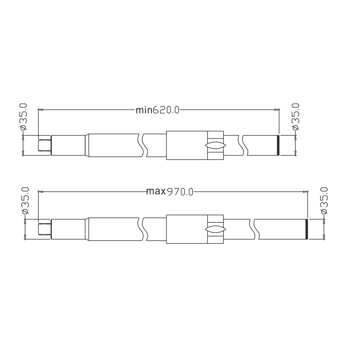 GloboStar® FDB K803-FLPL 98026 Speaker Base Flexible Adjustable Pole - Βάση Ηχείου Ρυθμιζόμενος Σωλήνας για Τοποθέτηση Συστήματος Κολωνάτων Ηχείων K803 με K112BAS - IP20 - Μαύρο - min Φ3.5 x Υ62cm - max Φ3.5 x Υ97cm - Ζεύγος - ledmania.gr