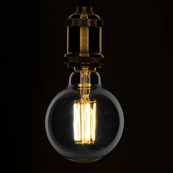 GloboStar® 99011 Λάμπα E27 G95 Γλόμπος LED LONG FILAMENT 12W 1320 lm 320° AC 85-265V Edison Retro με Διάφανο Γυαλί Θερμό Λευκό 2700 K Dimmable - ledmania.gr