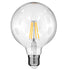 GloboStar® 99013 Λάμπα E27 G125 Γλόμπος LED LONG FILAMENT 8W 880 lm 320° AC 85-265V Edison Retro με Διάφανο Γυαλί Θερμό Λευκό 2700 K Dimmable - ledmania.gr