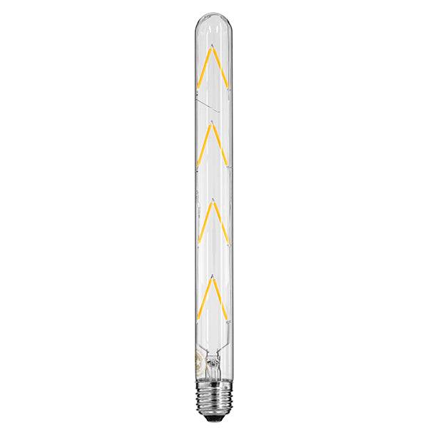 GloboStar® 99020 Λάμπα E27 T30 Σωλήνας LED FILAMENT 8W 880 lm 320° AC 85-265V Edison Retro με Διάφανο Γυαλί Θερμό Λευκό 2700 K Dimmable - ledmania.gr