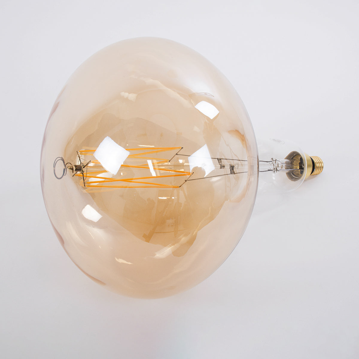 GloboStar® 99027 Λάμπα LED Zig Long Filament E27 R280 BUTTERNUT Γλόμπος 6W 420lm 360° AC 220-240V IP20 Φ28 x Υ41cm Ultra Θερμό Λευκό 2200K με Μελί Γυαλί - Dimmable - 3 Years Warranty - ledmania.gr