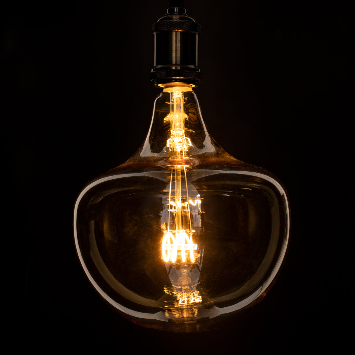 GloboStar® 99028 Λάμπα LED Soft T Spiral Filament E27 BR200 MAROON Γλόμπος 6W 420lm 360° AC 220-240V IP20 Φ20 x Υ25.5cm Ultra Θερμό Λευκό 2200K με Μελί Γυαλί - Dimmable - 3 Years Warranty - ledmania.gr
