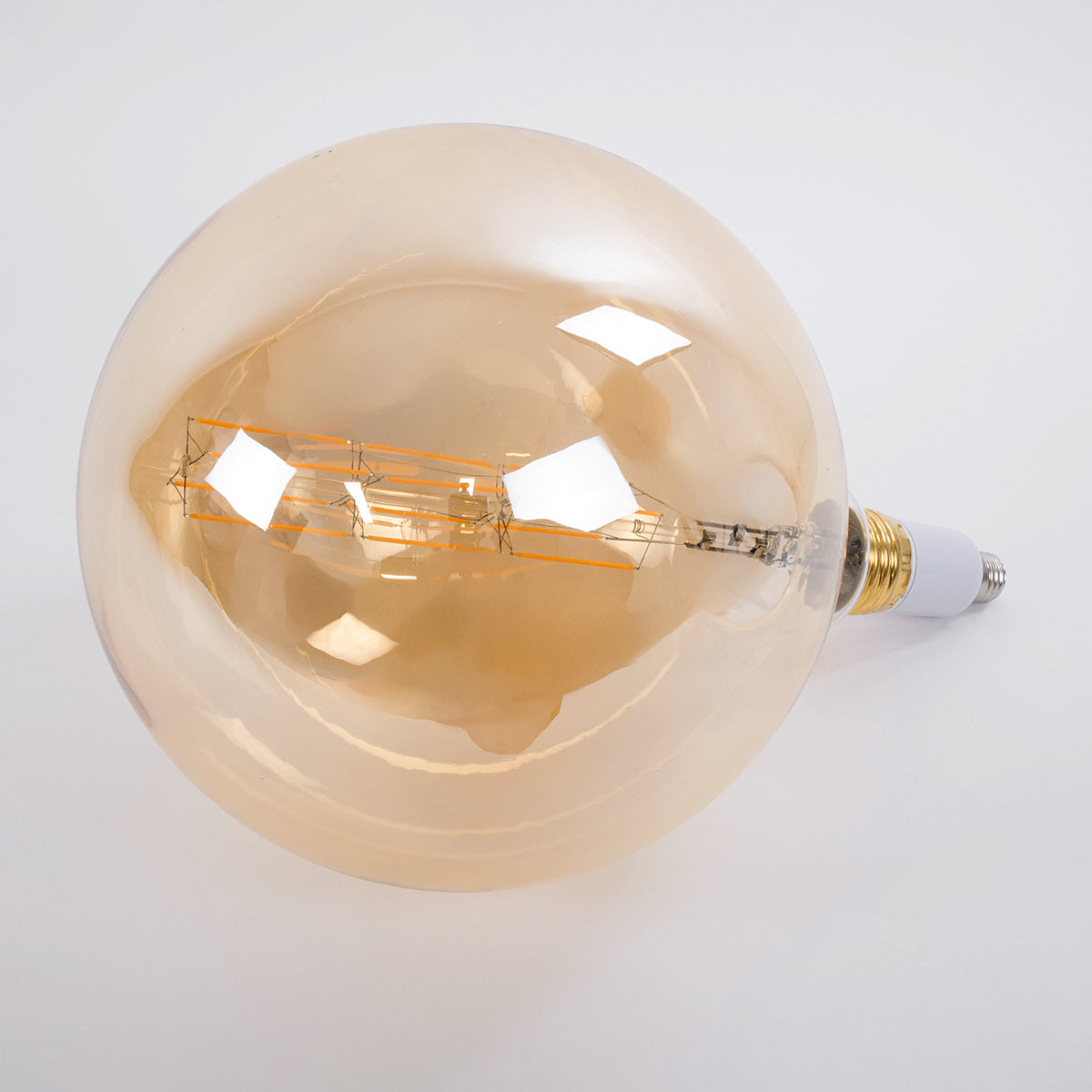 GloboStar® 99029 Λάμπα LED LONG Filament E27 G300 BULETTE Γλόμπος 10W 800lm 360° AC 220-240V IP20 Φ30 x Υ49cm Ultra Θερμό Λευκό 2200K με Μελί Γυαλί - Dimmable - 3 Years Warranty - The Bigger Bulb in Greece - ledmania.gr