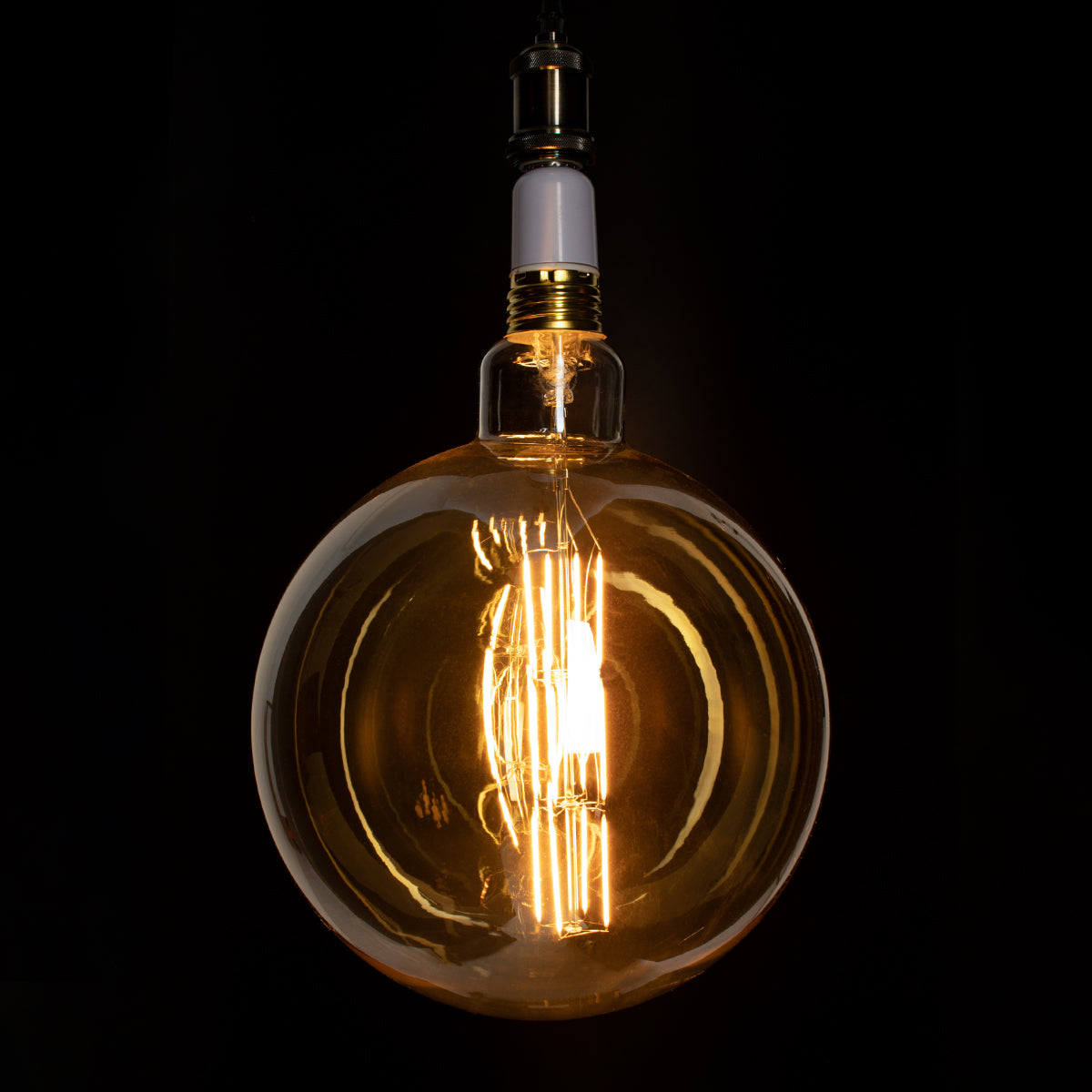 GloboStar® 99029 Λάμπα LED LONG Filament E27 G300 BULETTE Γλόμπος 10W 800lm 360° AC 220-240V IP20 Φ30 x Υ49cm Ultra Θερμό Λευκό 2200K με Μελί Γυαλί - Dimmable - 3 Years Warranty - The Bigger Bulb in Greece - ledmania.gr