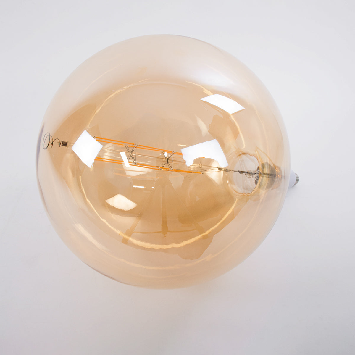 GloboStar® 99030 Λάμπα LED LONG Filament E27 G380 ORBITAL Γλόμπος 10W 800lm 360° AC 220-240V IP20 Φ38 x Υ55cm Ultra Θερμό Λευκό 2200K με Μελί Γυαλί - Dimmable - 3 Years Warranty - The Bigger Bulb in Greece - ledmania.gr