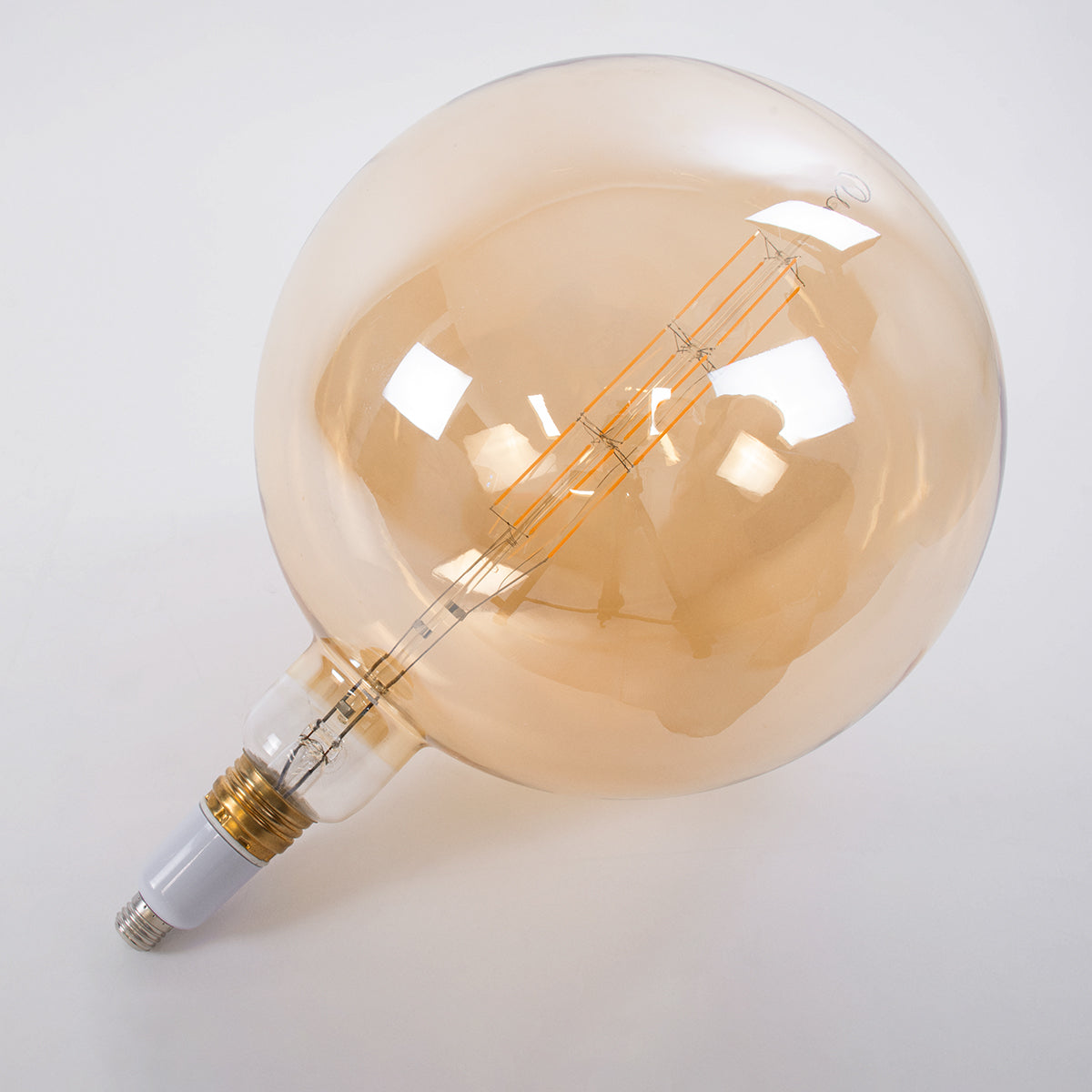 GloboStar® 99030 Λάμπα LED LONG Filament E27 G380 ORBITAL Γλόμπος 10W 800lm 360° AC 220-240V IP20 Φ38 x Υ55cm Ultra Θερμό Λευκό 2200K με Μελί Γυαλί - Dimmable - 3 Years Warranty - The Bigger Bulb in Greece - ledmania.gr