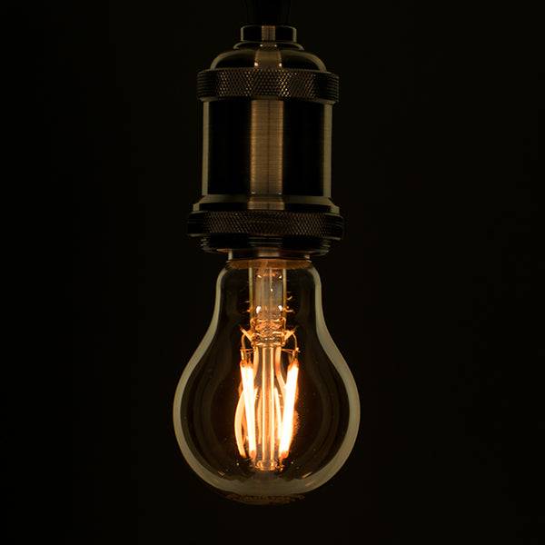 GloboStar® 99036 Λάμπα E27 A60 Γλόμπος LED LONG FILAMENT 6W 630 lm 320° AC 85-265V Edison Retro με Μελί Γυαλί Ultra Θερμό Λευκό 2200 K Dimmable - ledmania.gr