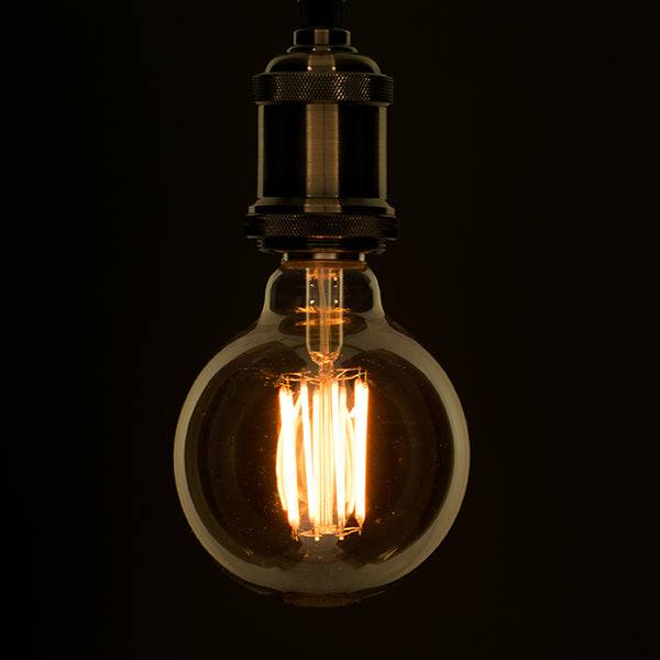 GloboStar® 99041 Λάμπα E27 G95 Γλόμπος LED LONG FILAMENT 12W 1260 lm 320° AC 85-265V Edison Retro με Μελί Γυαλί Ultra Θερμό Λευκό 2200 K Dimmable - ledmania.gr