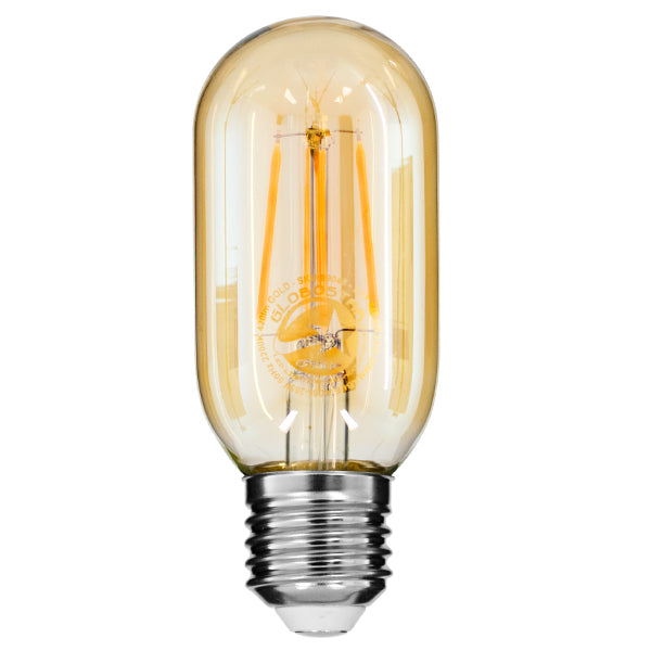 GloboStar® 99048 Λάμπα E27 T45 Σωλήνας LED FILAMENT 4W 420 lm 320° AC 85-265V Edison Retro με Μελί Γυαλί Ultra Θερμό Λευκό 2200 K Dimmable - ledmania.gr
