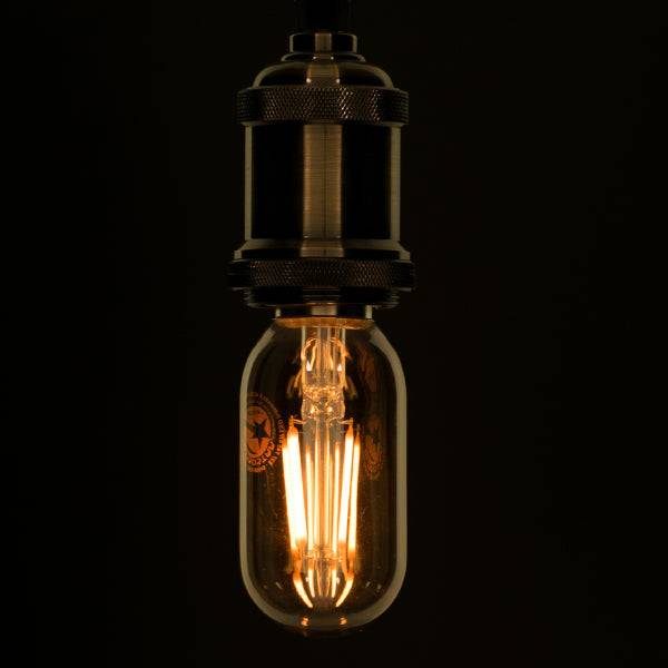 GloboStar® 99048 Λάμπα E27 T45 Σωλήνας LED FILAMENT 4W 420 lm 320° AC 85-265V Edison Retro με Μελί Γυαλί Ultra Θερμό Λευκό 2200 K Dimmable - ledmania.gr