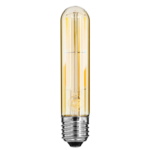 GloboStar® 99049 Λάμπα E27 T30 Σωλήνας LED FILAMENT 4W 360 lm 320° AC 85-265V Edison Retro με Μελί Γυαλί Ultra Θερμό Λευκό 2200 K Dimmable - ledmania.gr