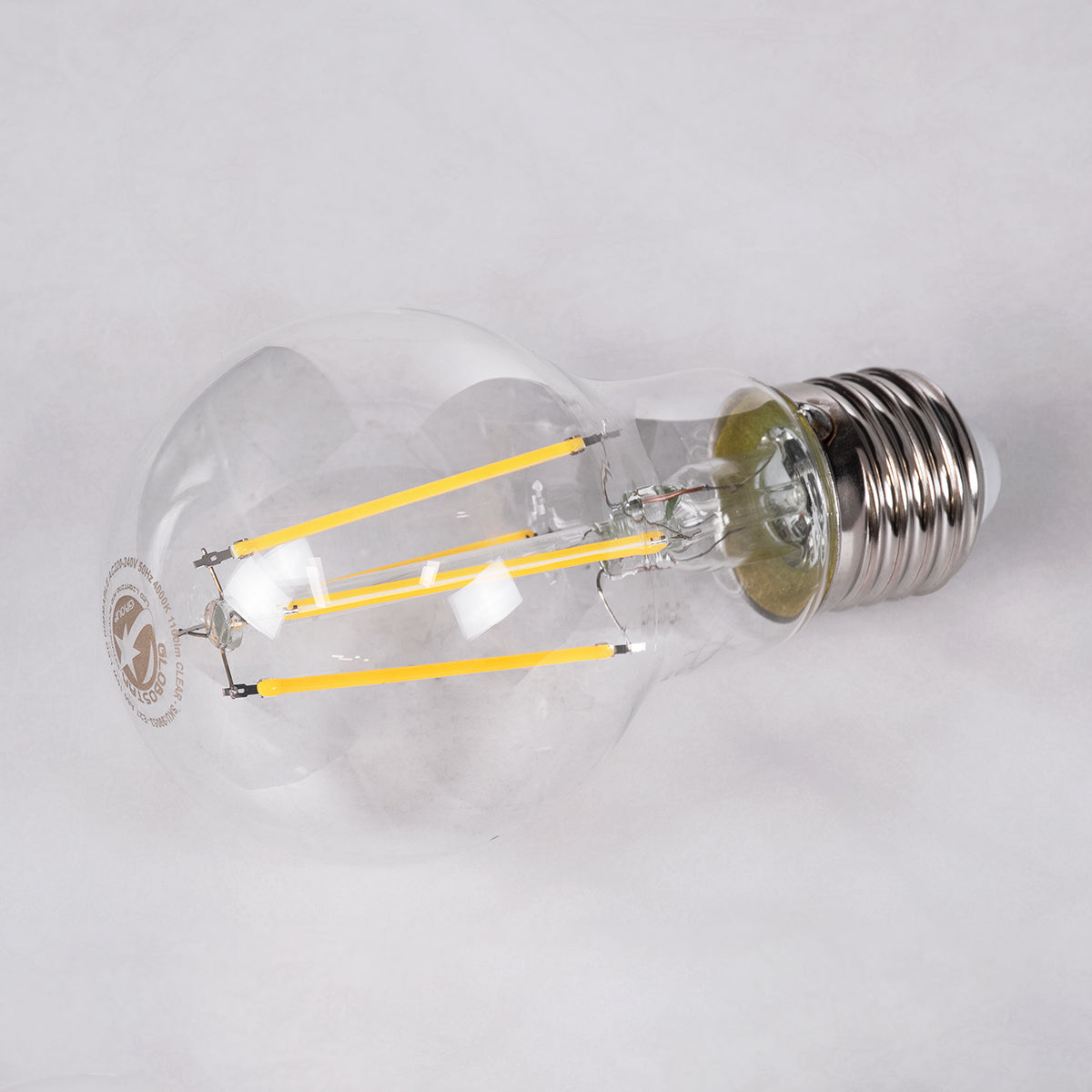 GloboStar® 99053 Λάμπα LED Long Filament E27 A60 Γλόμπος 10W 1100lm 360° AC 220-240V IP20 Φ6 x Υ10.5cm Φυσικό Λευκό 4000K με Διάφανο Γυαλί - Dimmable - 3 Years Warranty - ledmania.gr