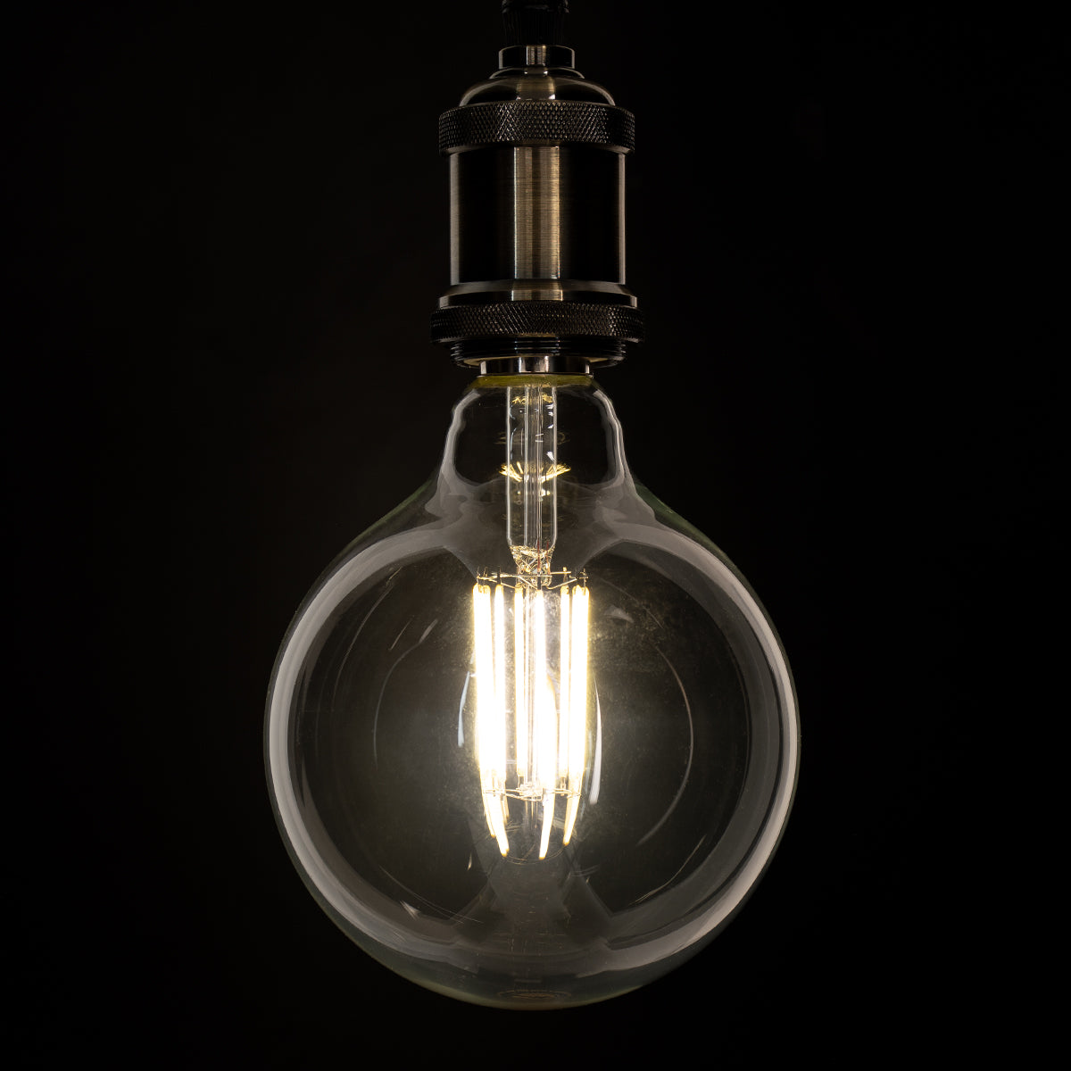 GloboStar® 99055 Λάμπα LED Long Filament E27 G125 Γλόμπος 12W 1320lm 360° AC 220-240V IP20 Φ12.5 x Υ18cm Φυσικό Λευκό 4000K με Διάφανο Γυαλί - Dimmable - 3 Years Warranty - ledmania.gr