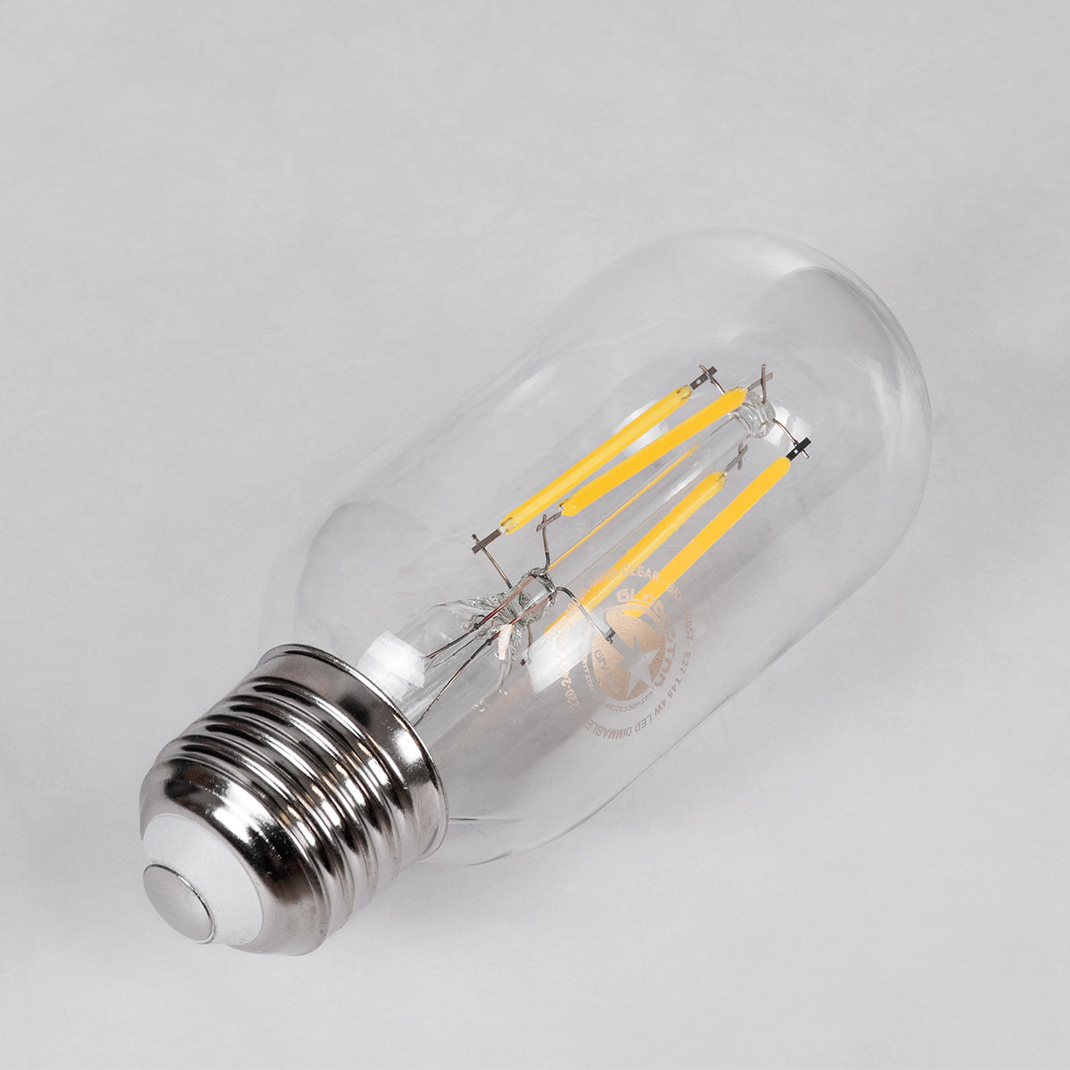 GloboStar® 99057 Λάμπα LED Long Filament E27 T45 Σωλήνας 4W 440lm 360° AC 220-240V IP20 Φ4.5 x Υ11cm Φυσικό Λευκό 4000K με Διάφανο Γυαλί - Dimmable - 3 Years Warranty - ledmania.gr