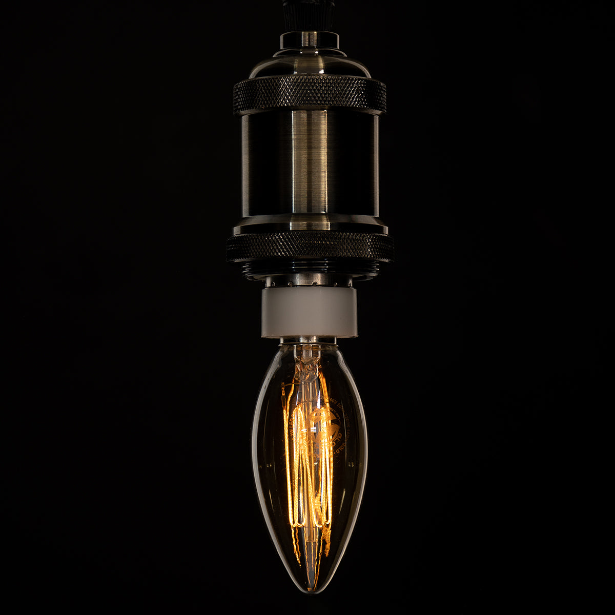 GloboStar® 99058 Λάμπα LED Ultra Thin Soft S Spiral Filament E14 C35 Κεράκι 2W 140lm 360° AC 220-240V IP20 Φ3.5 x Υ10.5cm Ultra Θερμό Λευκό 2200K με Μελί Γυαλί - Dimmable - 3 Years Warranty - ledmania.gr