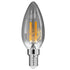 GloboStar® 99061 Λάμπα E14 C35 Κεράκι LED FILAMENT 4W 400 lm 320° AC 85-265V Edison Retro με Φιμέ Γυαλί Θερμό Λευκό 2700 K Dimmable - ledmania.gr