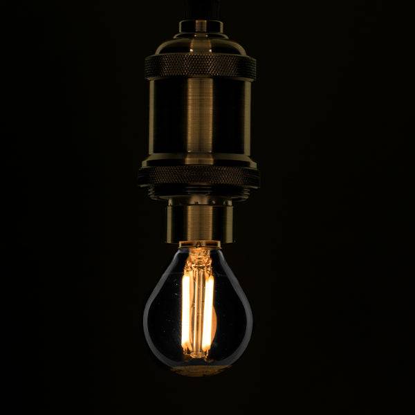 GloboStar® 99063 Λάμπα E14 G45 Γλομπάκι LED FILAMENT 4W 400 lm 320° AC 85-265V Edison Retro με Φιμέ Γυαλί Θερμό Λευκό 2700 K Dimmable - ledmania.gr