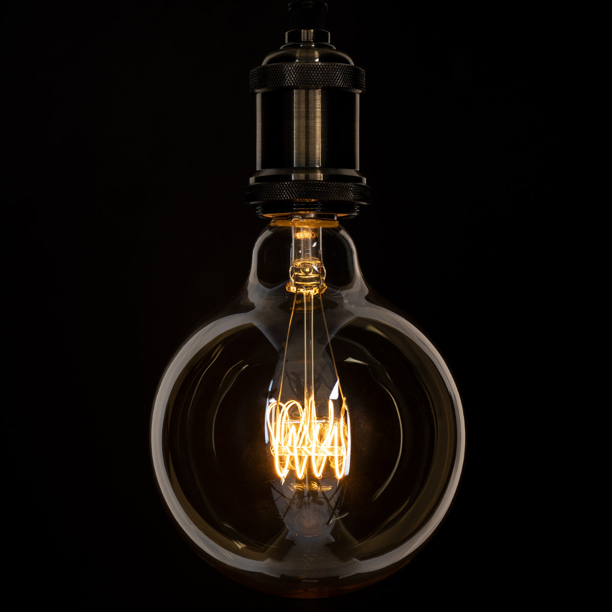 GloboStar® 99081 Λάμπα LED Ultra Thin Soft S Spiral Filament E27 G125 Γλόμπος 4W 280lm 360° AC 220-240V IP20 Φ12.5 x Υ18cm Ultra Θερμό Λευκό 2200K με Μελί Γυαλί - Dimmable - 3 Years Warranty - ledmania.gr