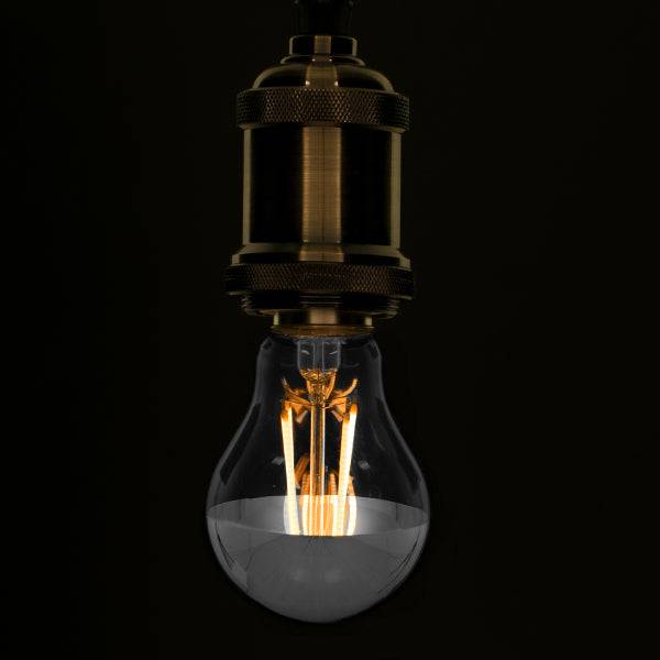 GloboStar® 99103 Λάμπα E27 A60 Γλόμπος με Ανεστραμμένο Χρώμιο Καθρέπτη LED FILAMENT 8W 880 lm 320° AC 85-265V Edison Retro με Διάφανο-Χρώμιο Γυαλί Θερμό Λευκό 2700 K Dimmable - ledmania.gr