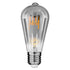 GloboStar® 99142 Λάμπα E27 ST64 Αχλάδι LED SOFT T SPIRAL FILAMENT 6W 470 lm 320° AC 85-265V Edison Retro με Φιμέ Γυαλί Θερμό Λευκό 2700 K Dimmable - ledmania.gr