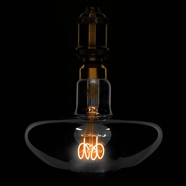 GloboStar® 99174 Λάμπα E27 MR200 Mushroom LED SOFT SPIRAL FILAMENT 6W 480 lm 320° AC 85-265V Edison Retro με Φιμέ Γυαλί Θερμό Λευκό 2700 K Dimmable - ledmania.gr