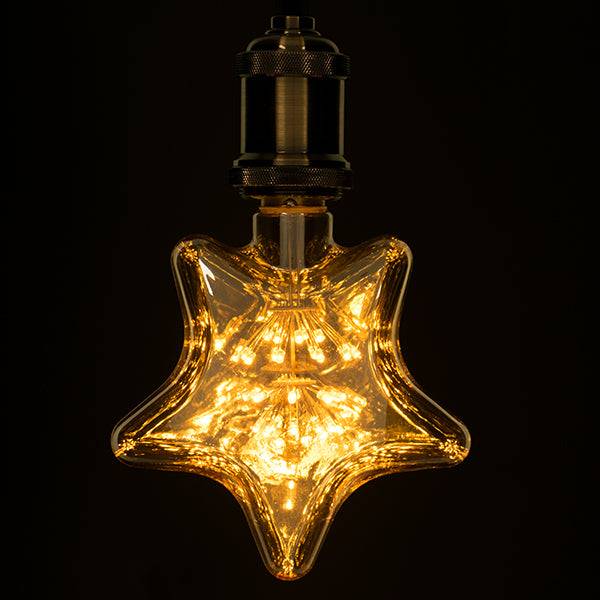 GloboStar® 99207 Λάμπα E27 S125 MTX Star DIODE HP LED String 3W 300 lm 320° AC 85-265V Edison Retro με Μελί Γυαλί Ultra Θερμό Λευκό 2200 K - ledmania.gr