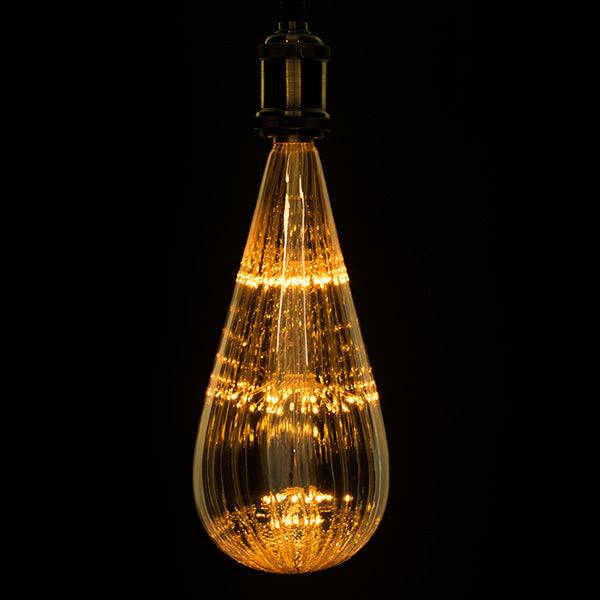 GloboStar® 99212 Λάμπα E27 BSH125 MTX Bombshell DIODE HP LED String 4W 400 lm 320° AC 85-265V Edison Retro με Μελί Γυαλί Ultra Θερμό Λευκό 2200 K - ledmania.gr