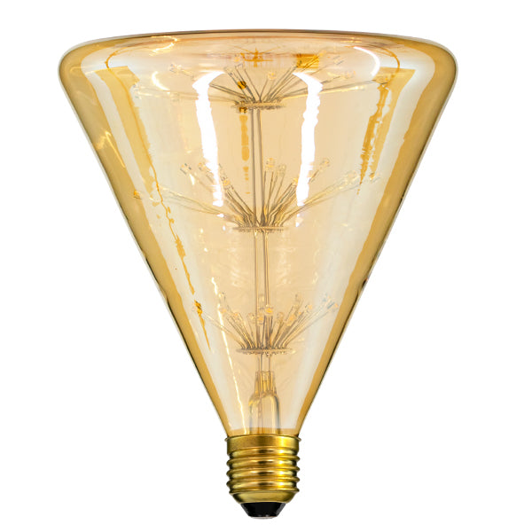 GloboStar® 99213 Λάμπα E27 CNC150 MTX Conical DIODE HP LED String 4W 400 lm 320° AC 85-265V Edison Retro με Μελί Γυαλί Ultra Θερμό Λευκό 2200 K - ledmania.gr