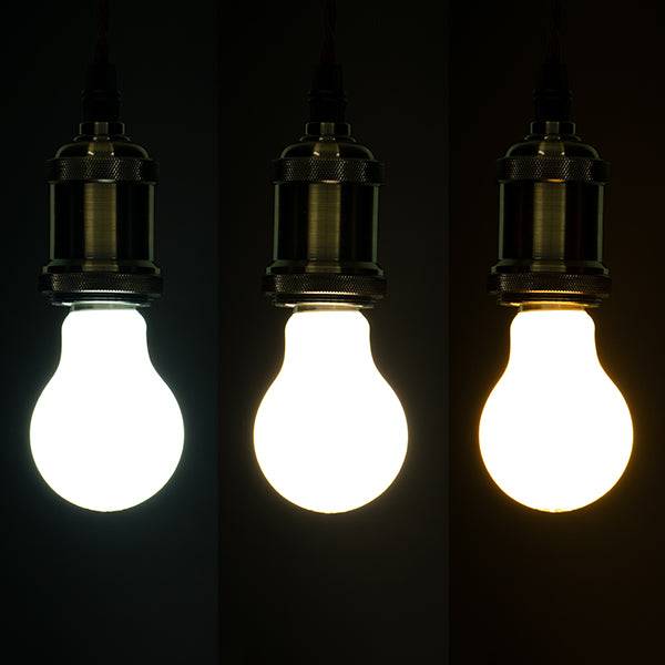 GloboStar® 99242 Λάμπα E27 A60 Γλόμπος LED CCT FILAMENT 6W 560 lm 320° AC 85-265V με Λευκό Γαλακτερό Γυαλί 3 Step Switch CCT Change Θερμό Λευκό - Φυσικό Λευκό - Ψυχρό Λευκό - ledmania.gr
