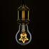GloboStar® 99251 Λάμπα E27 A60 Deco Soft Letter Star LED FILAMENT 3W 240 lm 320° AC 85-265V Edison Retro με Διάφανο Γυαλί Ultra Θερμό Λευκό 2200 K Dimmable - ledmania.gr