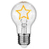 GloboStar® 99251 Λάμπα E27 A60 Deco Soft Letter Star LED FILAMENT 3W 240 lm 320° AC 85-265V Edison Retro με Διάφανο Γυαλί Ultra Θερμό Λευκό 2200 K Dimmable - ledmania.gr