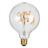 GloboStar® 99257 Λάμπα LED Ultra Thin Soft S Spiral Letter Filament E27 G125 KISS ME Γλόμπος 4W 340lm 360° AC 220-240V IP20 Φ12.5 x Υ18cm Ultra Θερμό Λευκό 2200K με Διάφανο Γυαλί - Dimmable - 3 Years Warranty - ledmania.gr