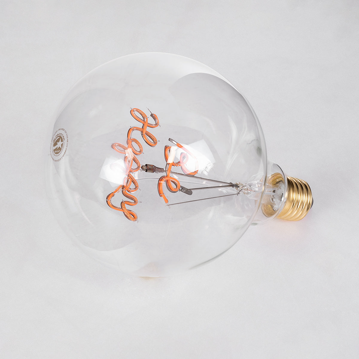GloboStar® 99259 Λάμπα LED Ultra Thin Soft S Spiral Letter Filament E27 G125 BE HAPPY Γλόμπος 4W 340lm 360° AC 220-240V IP20 Φ12.5 x Υ18cm Ροζ με Διάφανο Γυαλί - Dimmable - 3 Years Warranty - ledmania.gr