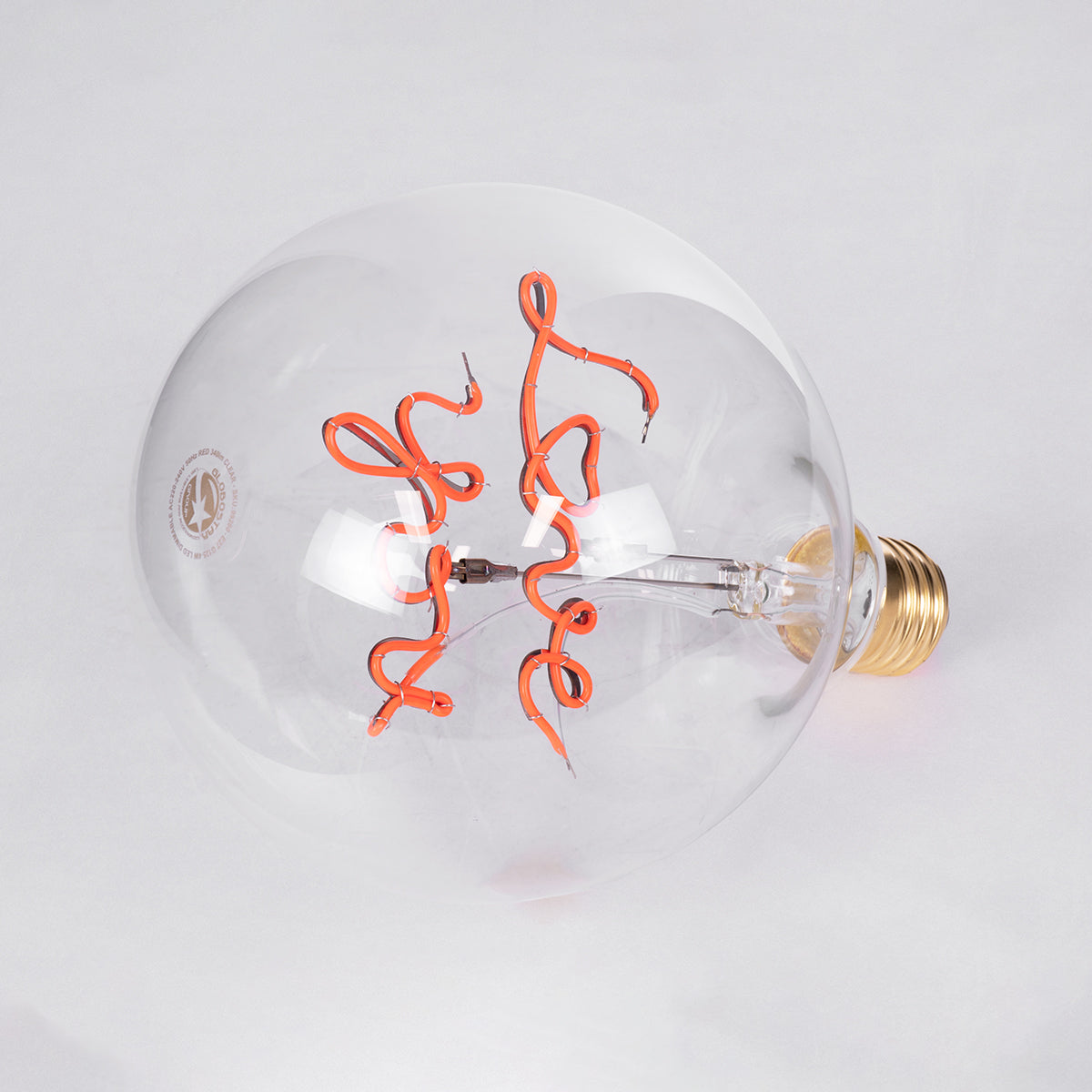 GloboStar® 99260 Λάμπα LED Ultra Thin Soft S Spiral Letter Filament E27 G125 LOVE YOU Γλόμπος 4W 340lm 360° AC 220-240V IP20 Φ12.5 x Υ18cm Κόκκινο με Διάφανο Γυαλί - Dimmable - 3 Years Warranty - ledmania.gr