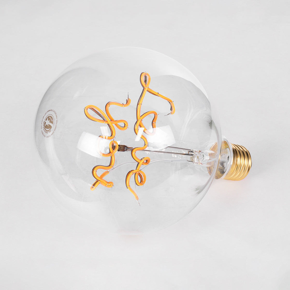 GloboStar® 99261 Λάμπα LED Ultra Thin Soft S Spiral Letter Filament E27 G125 LOVE YOU Γλόμπος 4W 340lm 360° AC 220-240V IP20 Φ12.5 x Υ18cm Ultra Θερμό Λευκό 2200K με Διάφανο Γυαλί - Dimmable - 3 Years Warranty - ledmania.gr