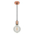 GloboStar® LUMI COPPER 99422 Μοντέρνο Μεταλλικό Κρεμαστό Φωτιστικό Οροφής Ανάρτηση με Ντουί E27 Μονόφωτο Χάλκινο Φ4 x Y118cm - ledmania.gr