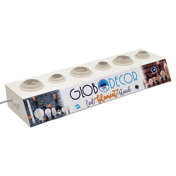 GloboStar® 99800 Stand Δειγματισμού Λαμπτήρων LED με 3 x E14 & 3 x E27 Ντουί με Καλώδιο 1,3 Μέτρα Διακόπτη On / Off GloboDecor - ledmania.gr