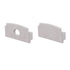 SET OF GREY PLASTIC END CAPS FOR P125 1PC WITH HOLE & 1PC WITHOUT HOLE - ledmania.gr