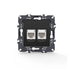 PRIME ΠΡΙΖΑ ΔΙΚΤΥΟΥ 2xRJ45 CAT6 UTP IP20 MAT ΑΝΘΡΑΚΙ - ledmania.gr