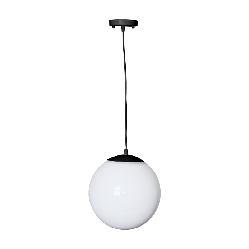 HANG LIGHT PMM Φ250 PMM OPAL ΜΑΥΡΟ ΚΑΛΩΔΙΟ ΡΟΖΕΤΑ - ledmania.gr