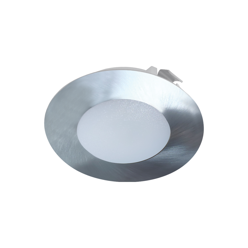 RECESSED NICKEL MATT ROUND LED SPOT 2W 6000K 170Lm 230V AC 100° Ra80 - ledmania.gr
