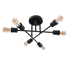 SALLY CEILING LAMP 6xE27 BLACK 955SALLY6/BL-τεμ 1 - ledmania.gr